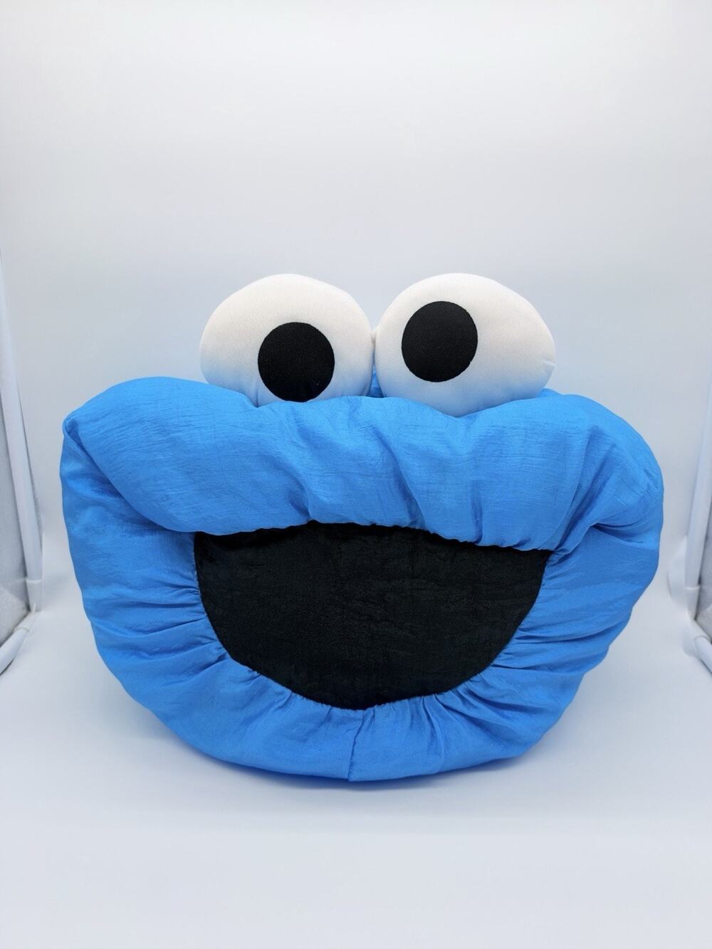 1996 Vintage Play-By-Play COOKIE MONSTER SESAME STREET Plush Travel Pillow